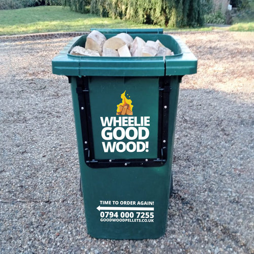 Picture of 240 Litres of Kiln-Dried Birch Logs. First Drop (Includes £100 returnable deposit for the bin)